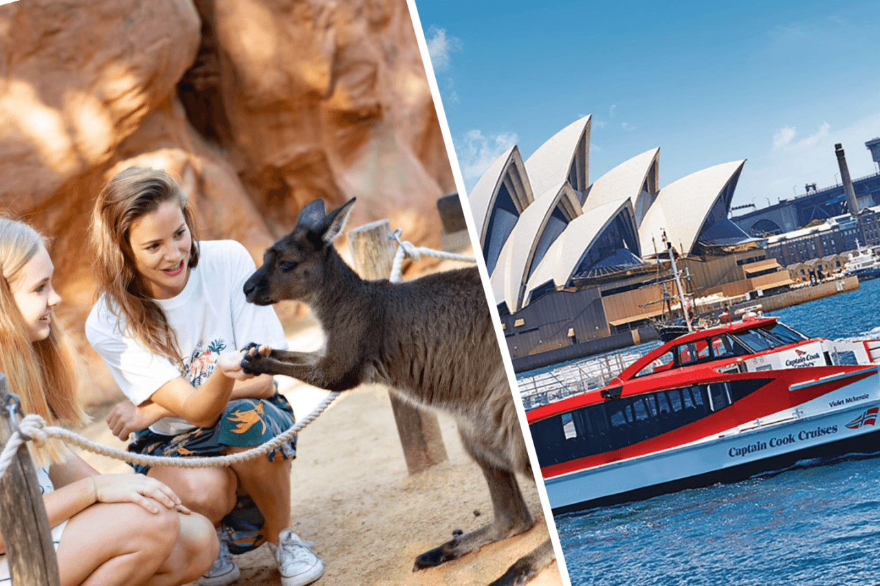 COMBO: WILD LIFE Sydney Zoo Ticket + Captain Cook Hop-on Hop-off Cruise - main image
