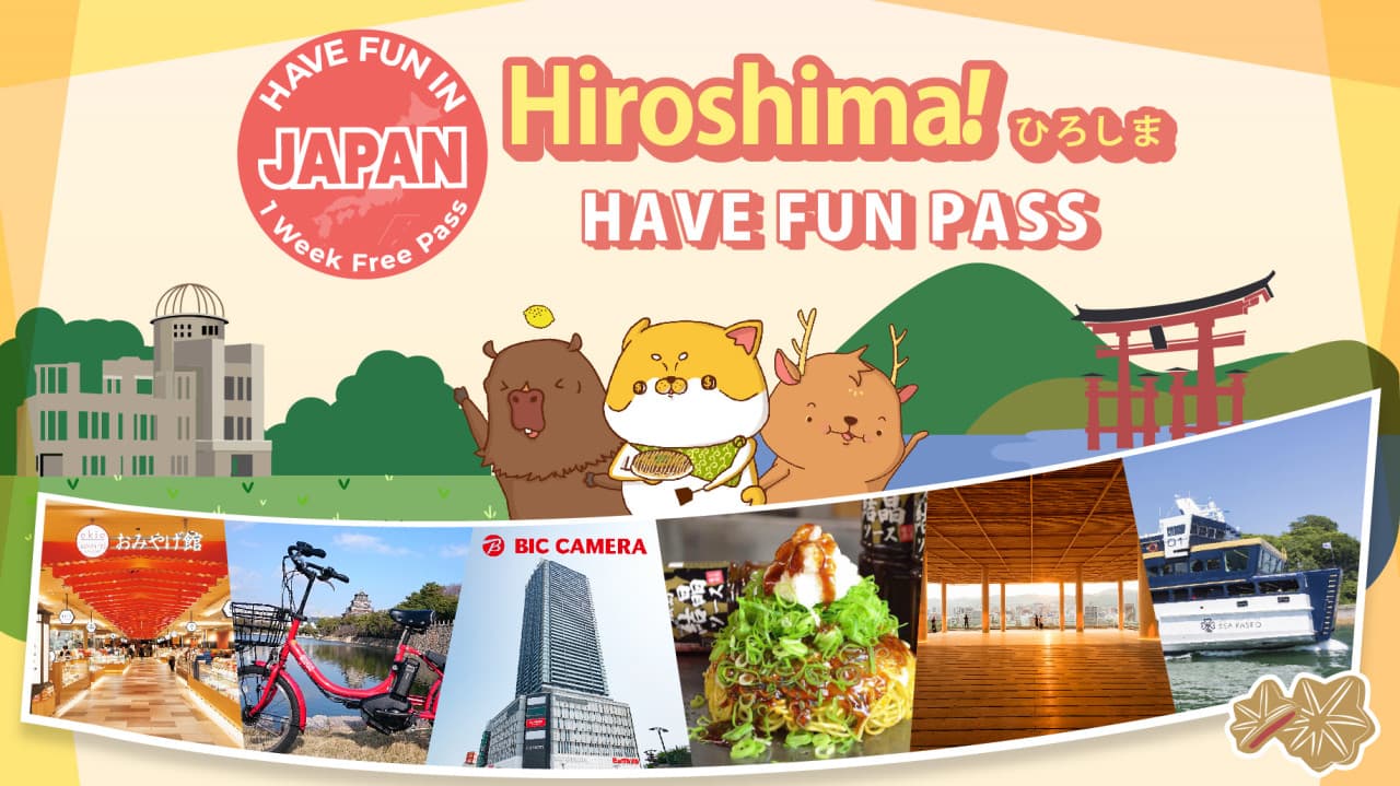 Pase Have Fun in Hiroshima - Pase gratuito por una semana - imagen principal